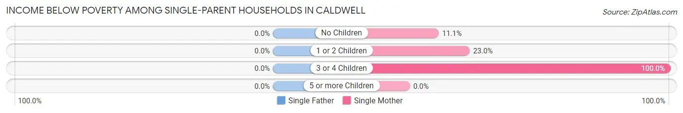 Income Below Poverty Among Single-Parent Households in Caldwell