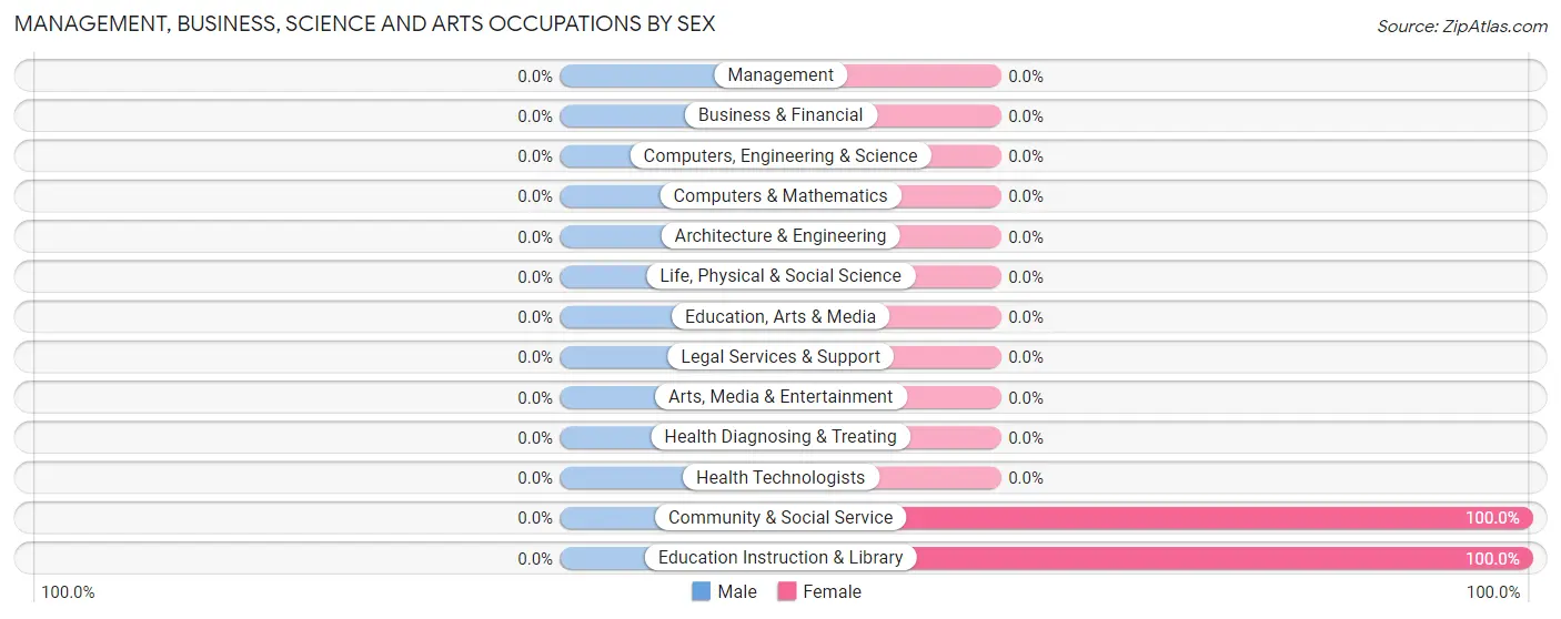 Management, Business, Science and Arts Occupations by Sex in Camargito
