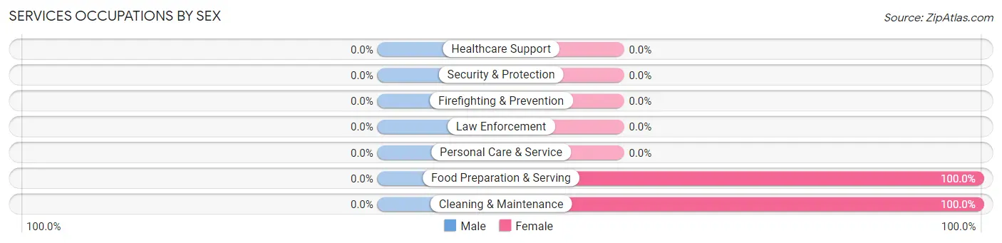 Services Occupations by Sex in Campo Verde