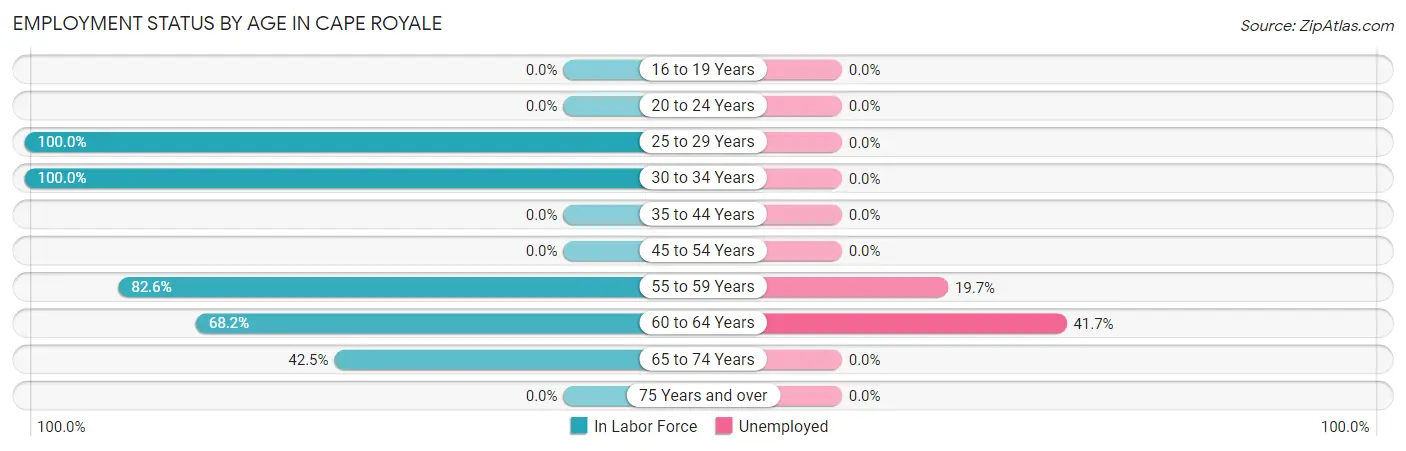 Employment Status by Age in Cape Royale
