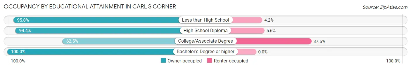 Occupancy by Educational Attainment in Carl s Corner