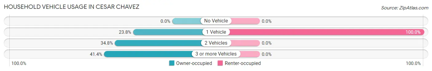 Household Vehicle Usage in Cesar Chavez