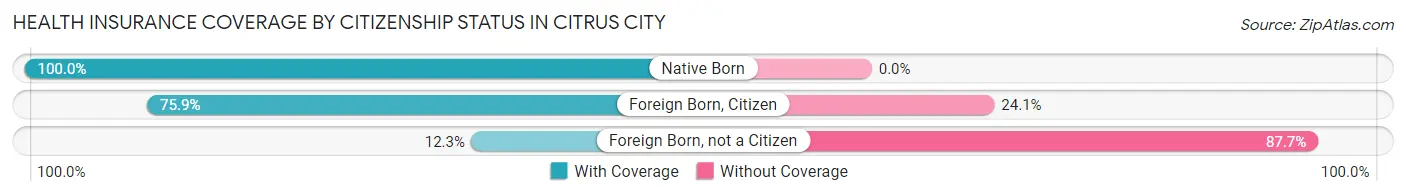 Health Insurance Coverage by Citizenship Status in Citrus City