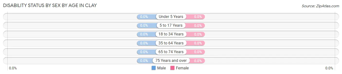 Disability Status by Sex by Age in Clay