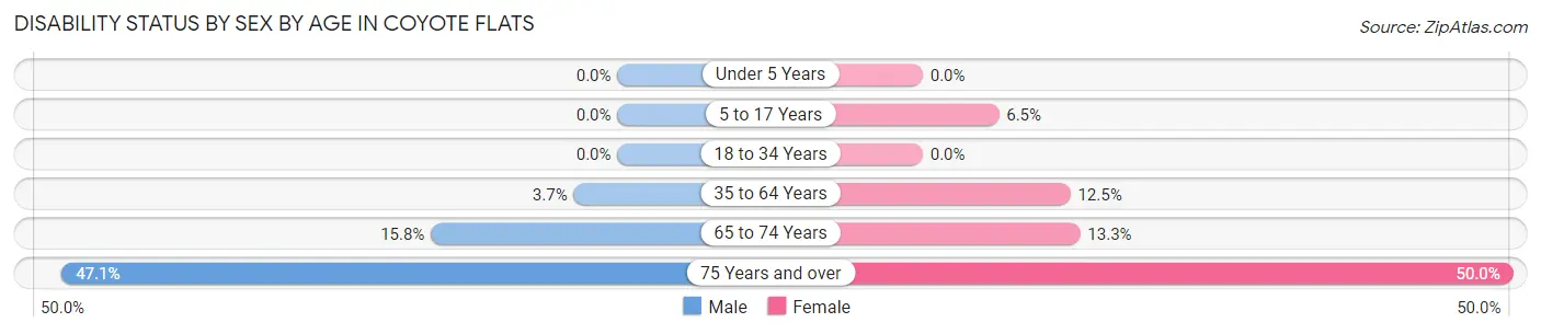 Disability Status by Sex by Age in Coyote Flats