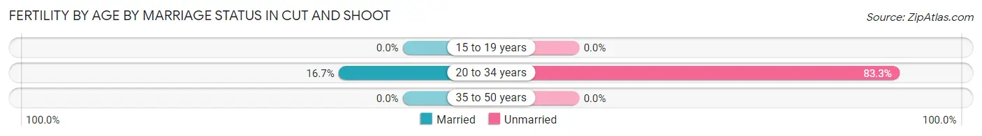 Female Fertility by Age by Marriage Status in Cut and Shoot