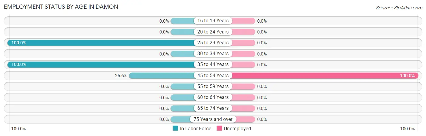 Employment Status by Age in Damon