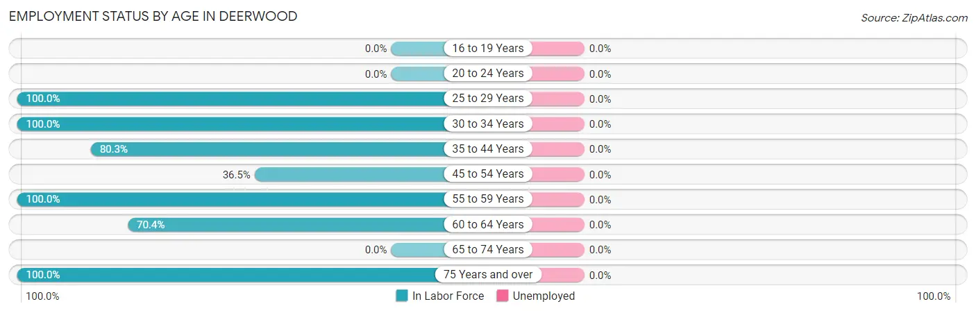 Employment Status by Age in Deerwood