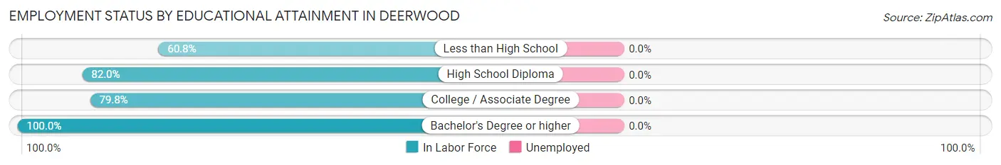 Employment Status by Educational Attainment in Deerwood