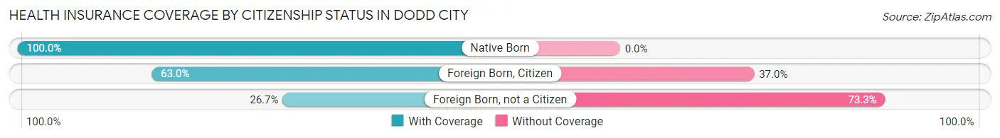 Health Insurance Coverage by Citizenship Status in Dodd City