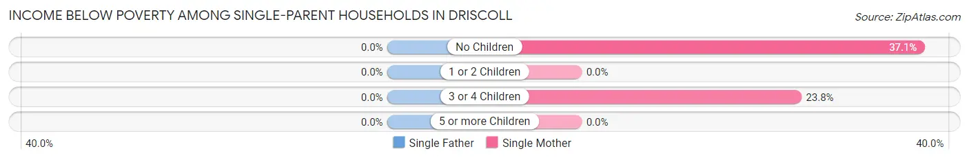Income Below Poverty Among Single-Parent Households in Driscoll