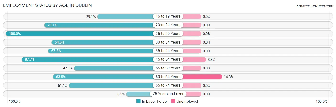 Employment Status by Age in Dublin