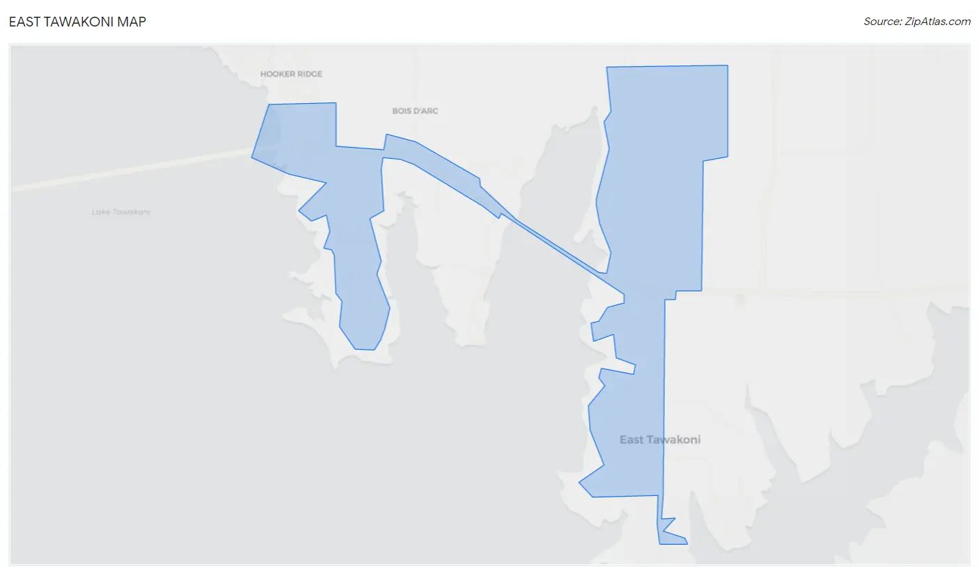 East Tawakoni Map