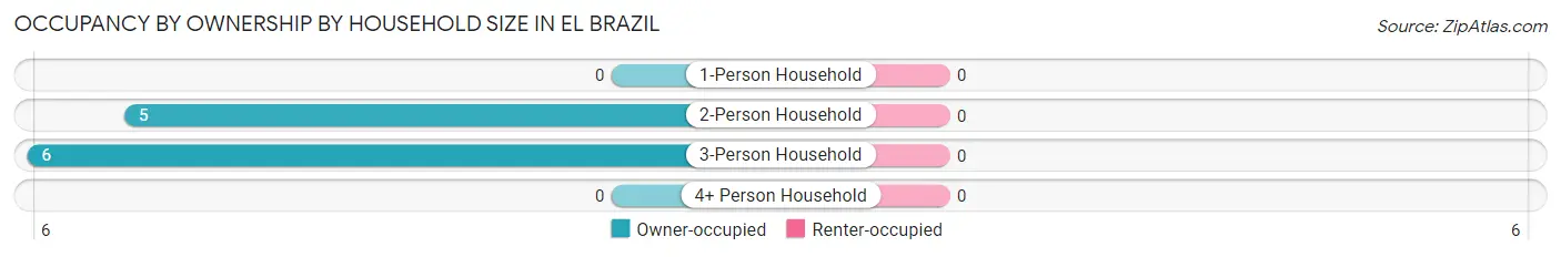 Occupancy by Ownership by Household Size in El Brazil