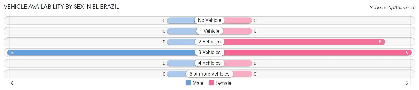 Vehicle Availability by Sex in El Brazil