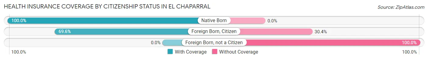 Health Insurance Coverage by Citizenship Status in El Chaparral