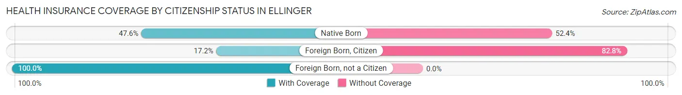 Health Insurance Coverage by Citizenship Status in Ellinger