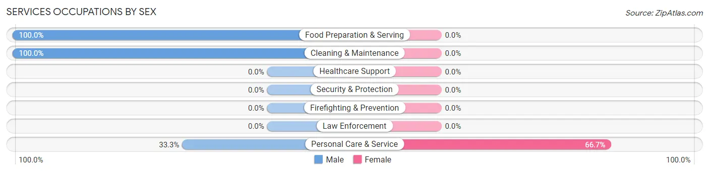 Services Occupations by Sex in Ellinger