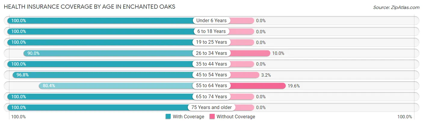 Health Insurance Coverage by Age in Enchanted Oaks