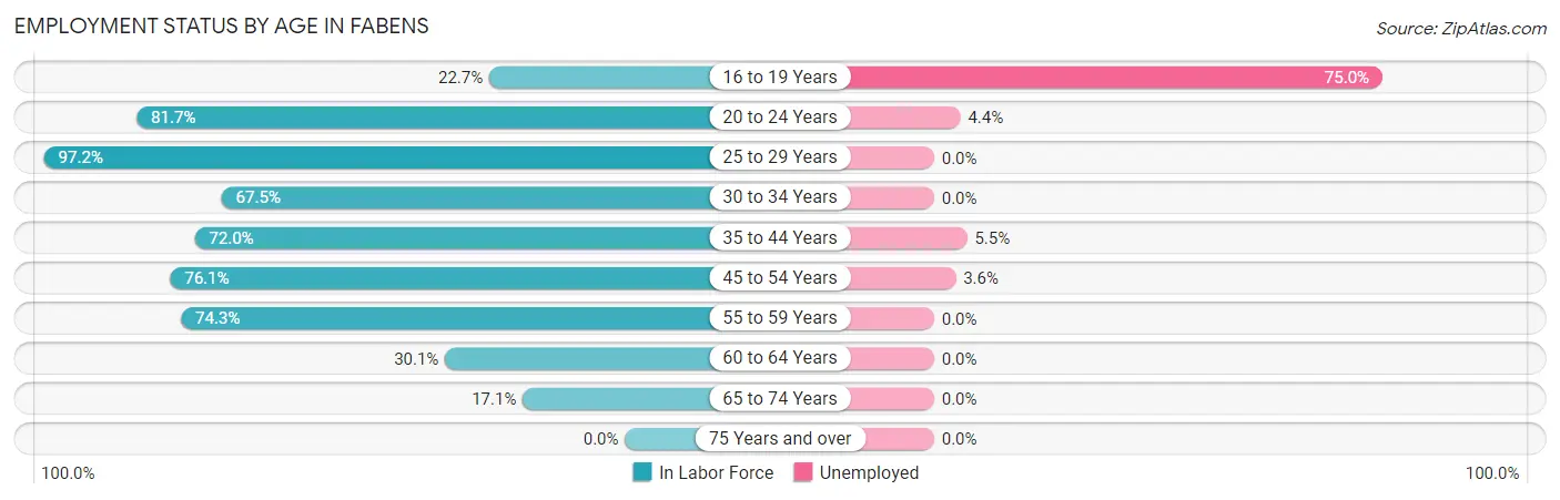 Employment Status by Age in Fabens