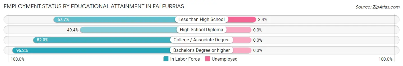 Employment Status by Educational Attainment in Falfurrias