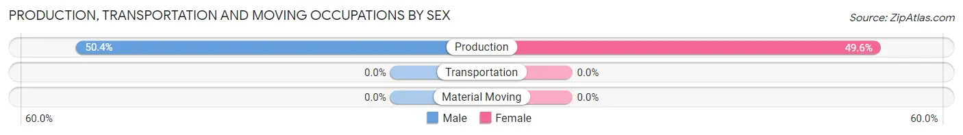 Production, Transportation and Moving Occupations by Sex in Fifth Street