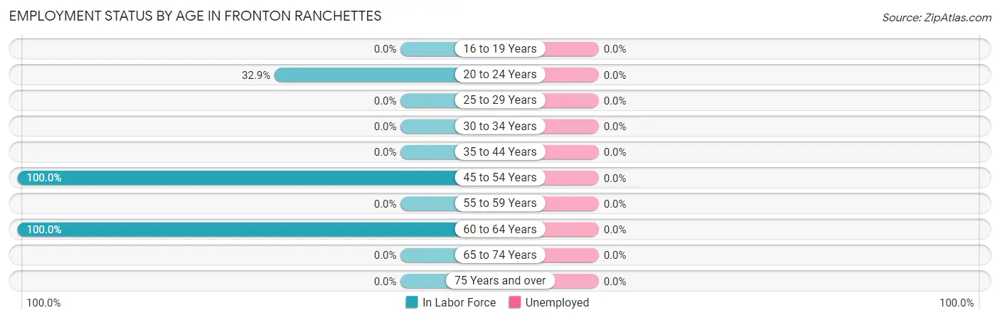 Employment Status by Age in Fronton Ranchettes