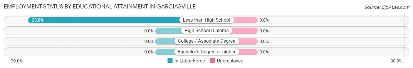 Employment Status by Educational Attainment in Garciasville