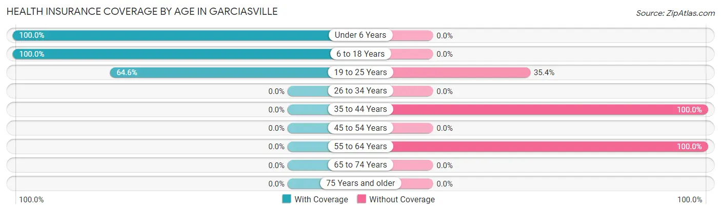 Health Insurance Coverage by Age in Garciasville