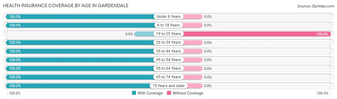 Health Insurance Coverage by Age in Gardendale