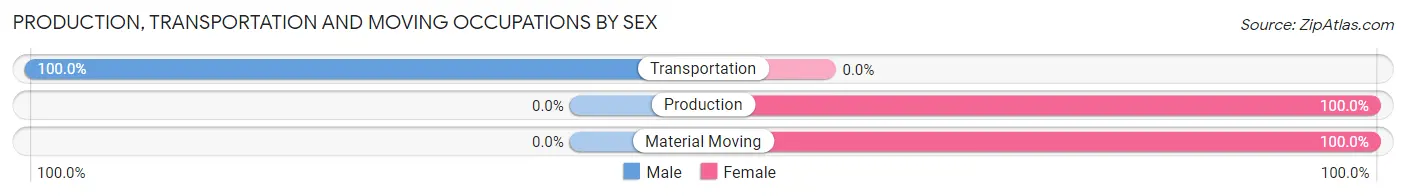Production, Transportation and Moving Occupations by Sex in Garner