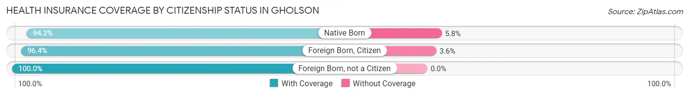 Health Insurance Coverage by Citizenship Status in Gholson