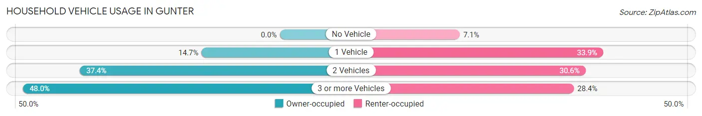 Household Vehicle Usage in Gunter