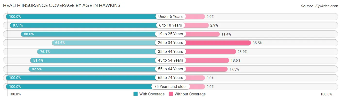 Health Insurance Coverage by Age in Hawkins