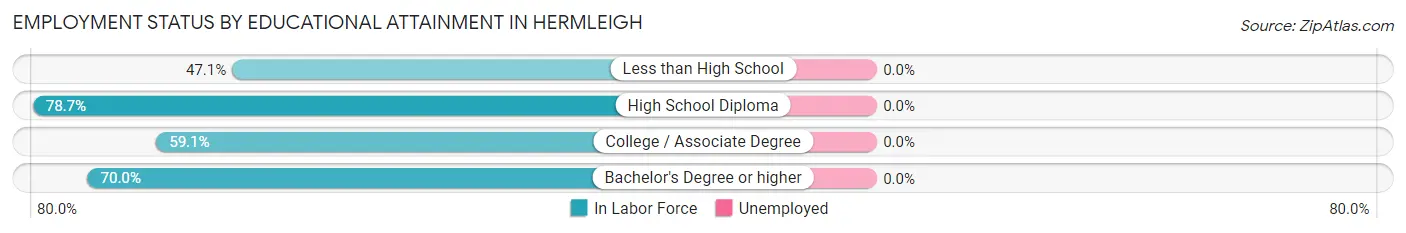 Employment Status by Educational Attainment in Hermleigh
