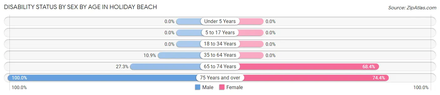 Disability Status by Sex by Age in Holiday Beach