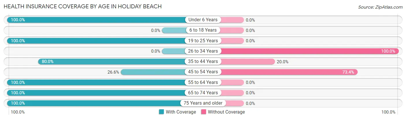 Health Insurance Coverage by Age in Holiday Beach