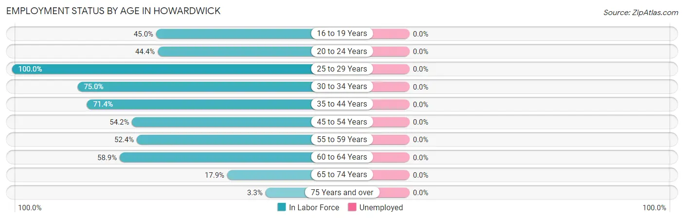 Employment Status by Age in Howardwick