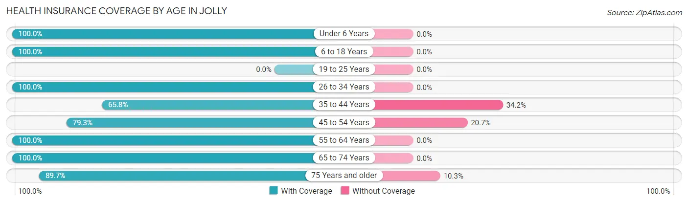 Health Insurance Coverage by Age in Jolly