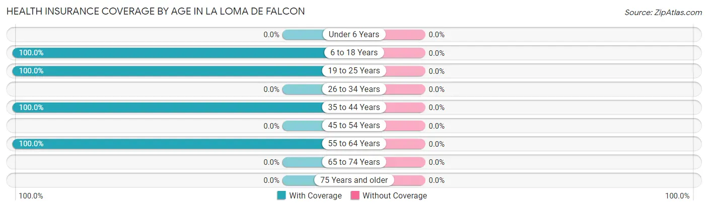 Health Insurance Coverage by Age in La Loma de Falcon