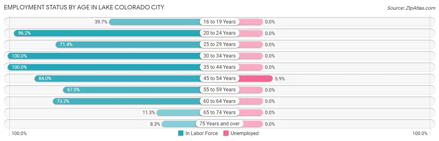 Employment Status by Age in Lake Colorado City