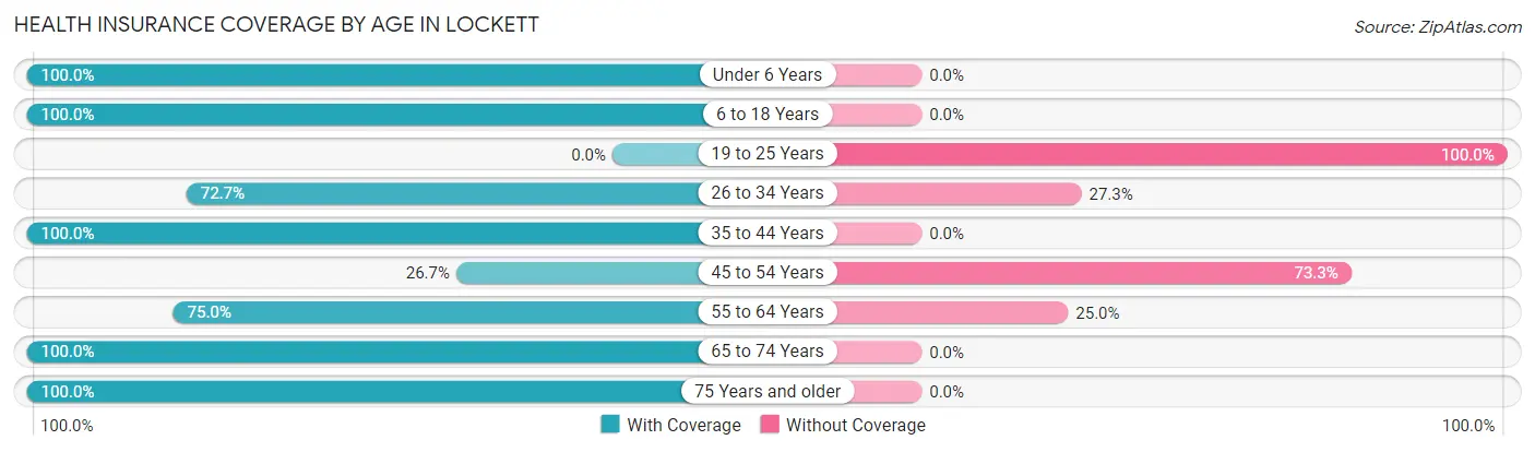 Health Insurance Coverage by Age in Lockett