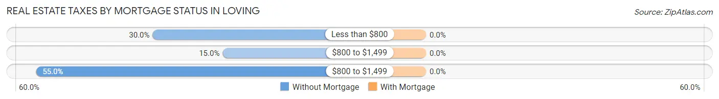 Real Estate Taxes by Mortgage Status in Loving