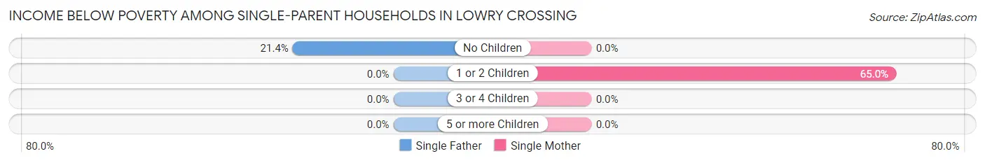 Income Below Poverty Among Single-Parent Households in Lowry Crossing