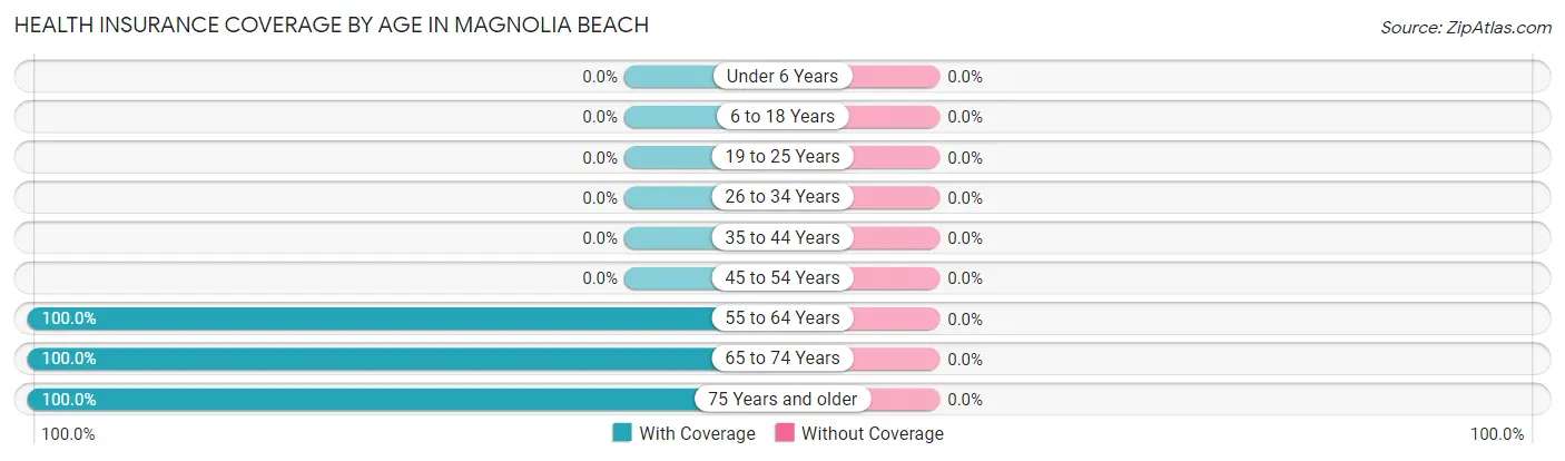 Health Insurance Coverage by Age in Magnolia Beach