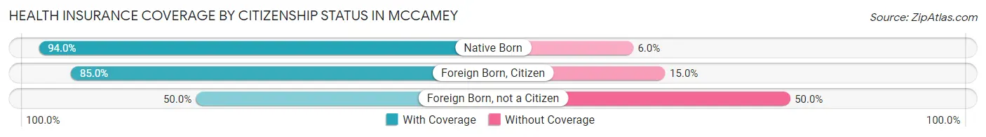 Health Insurance Coverage by Citizenship Status in McCamey