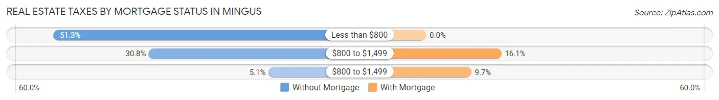 Real Estate Taxes by Mortgage Status in Mingus