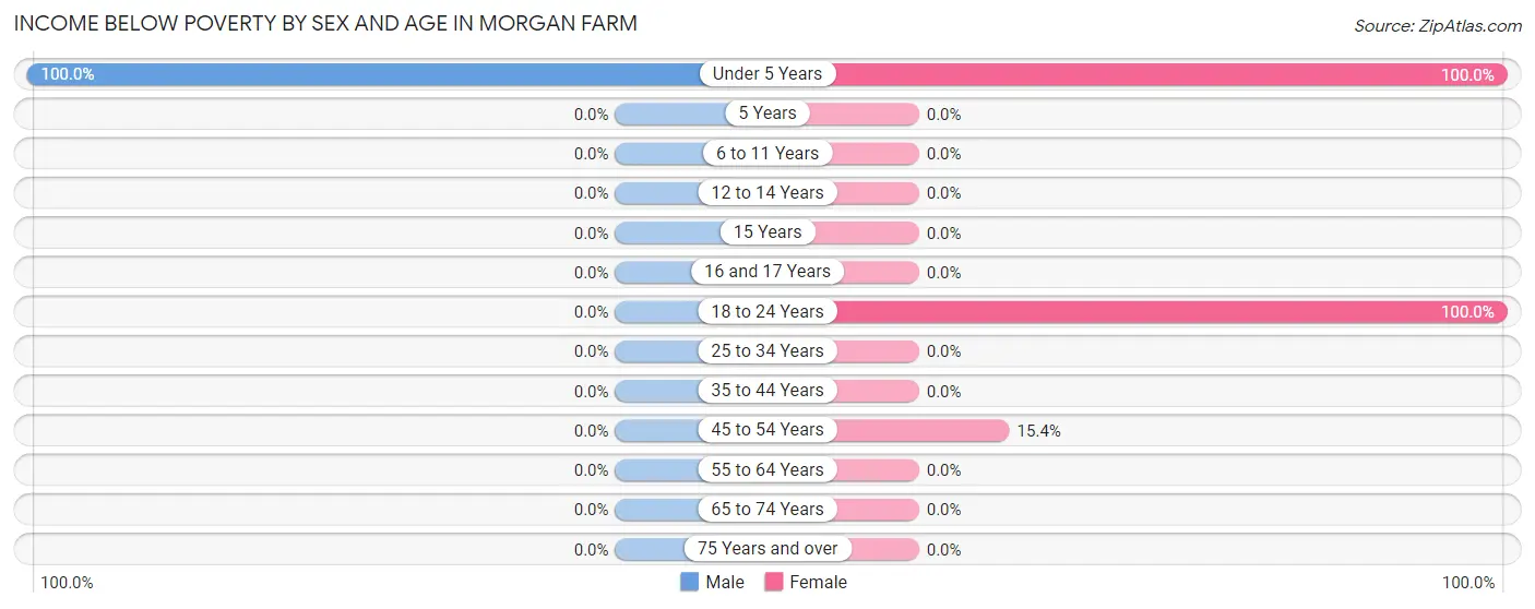 Income Below Poverty by Sex and Age in Morgan Farm