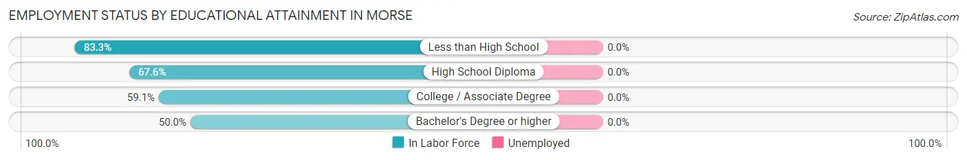 Employment Status by Educational Attainment in Morse