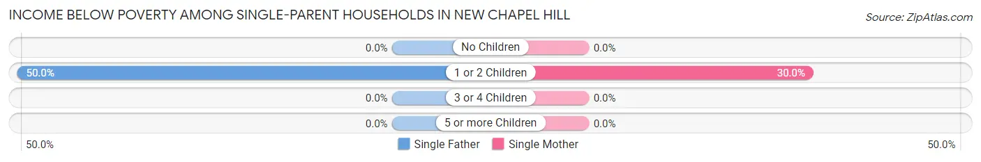Income Below Poverty Among Single-Parent Households in New Chapel Hill